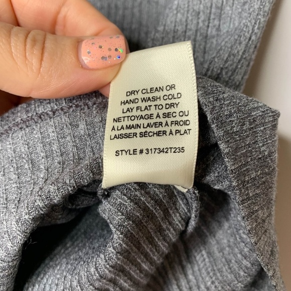 Rebecca Taylor Top Sweeter Ribbed Jersey One-Shoulder Top Gray Color - Picture 8 of 9